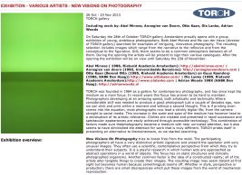 Image for New Visions On Photography @ Torch Gallery